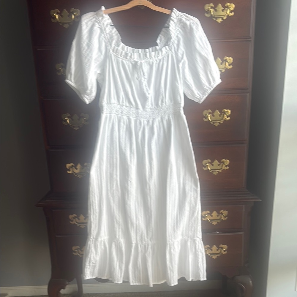 Loft White Dress